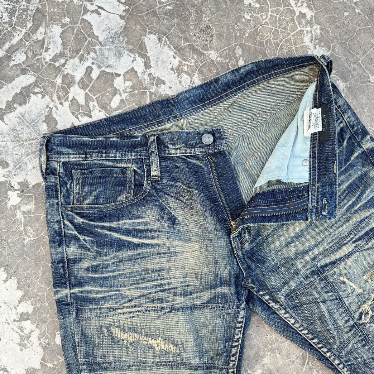 14th Addiction Vintage Distressed Edge Rupert Denim Pant Size US 32 / EU 48 - 9 Thumbnail