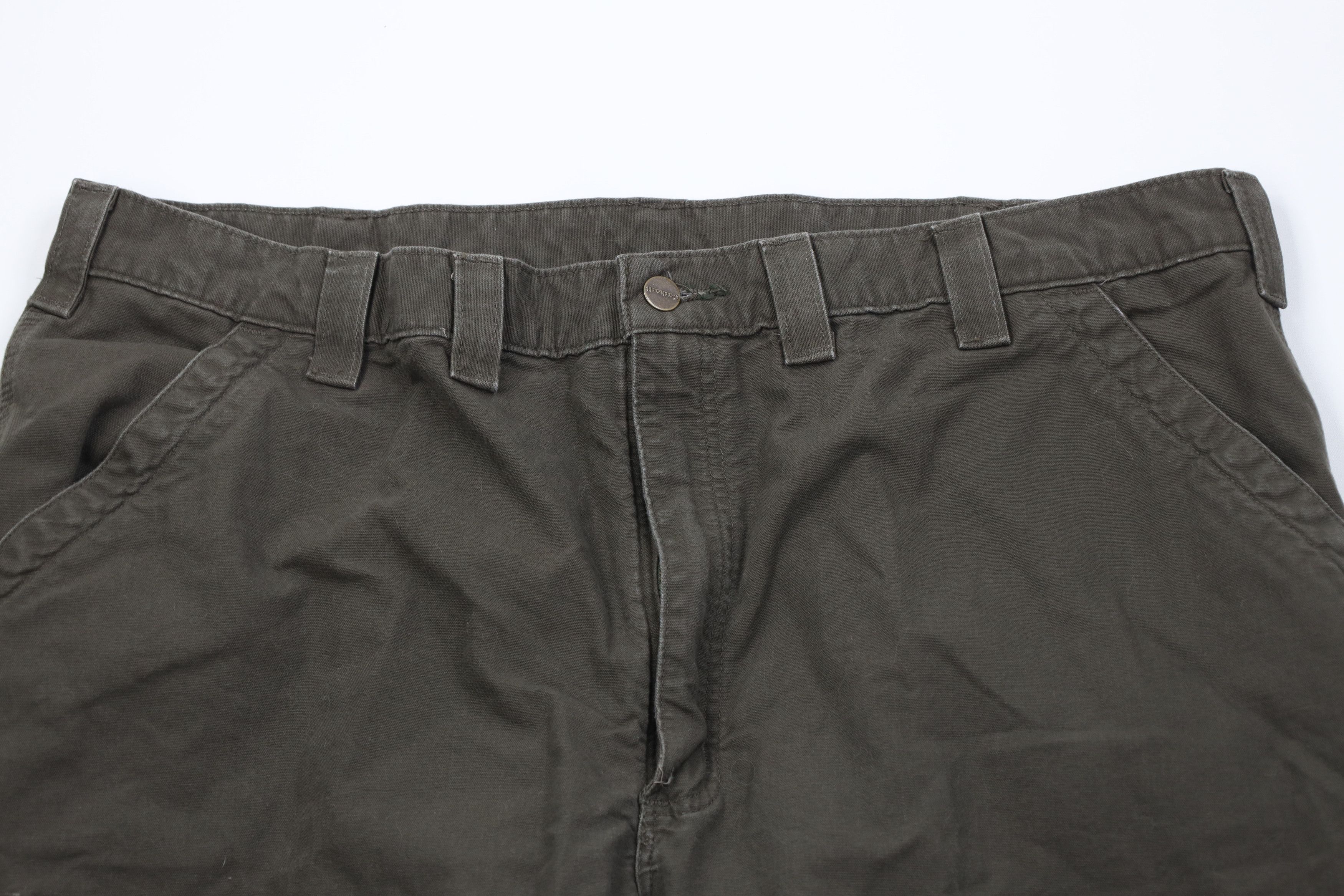 Carhartt Vintage Y2K Carhartt Dungaree Pants Dark Olive Green Size US 44 / EU 60 - 2 Thumbnail