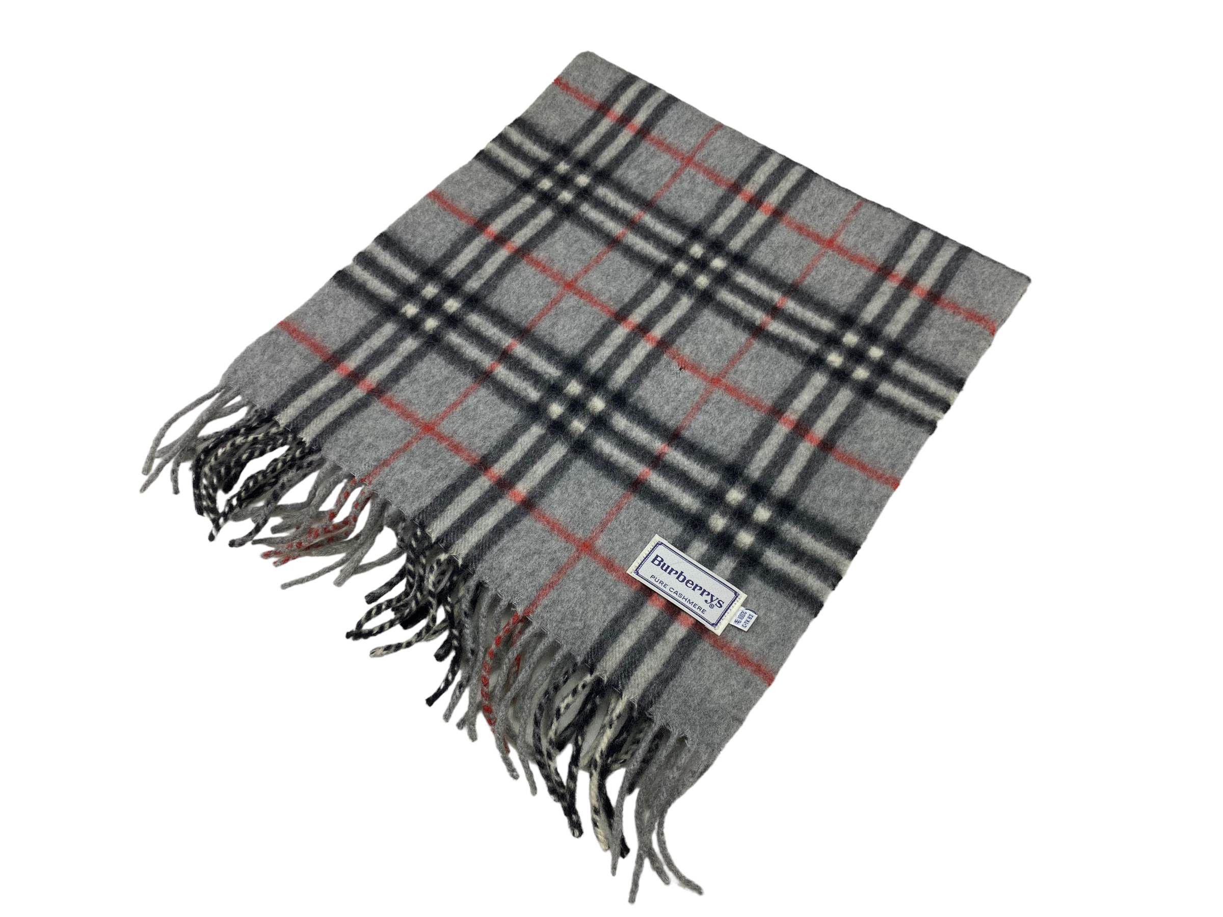 Vintage Burberrys Pure Cashmere Checkered Vintage Scarf Size ONE SIZE - 4 Thumbnail