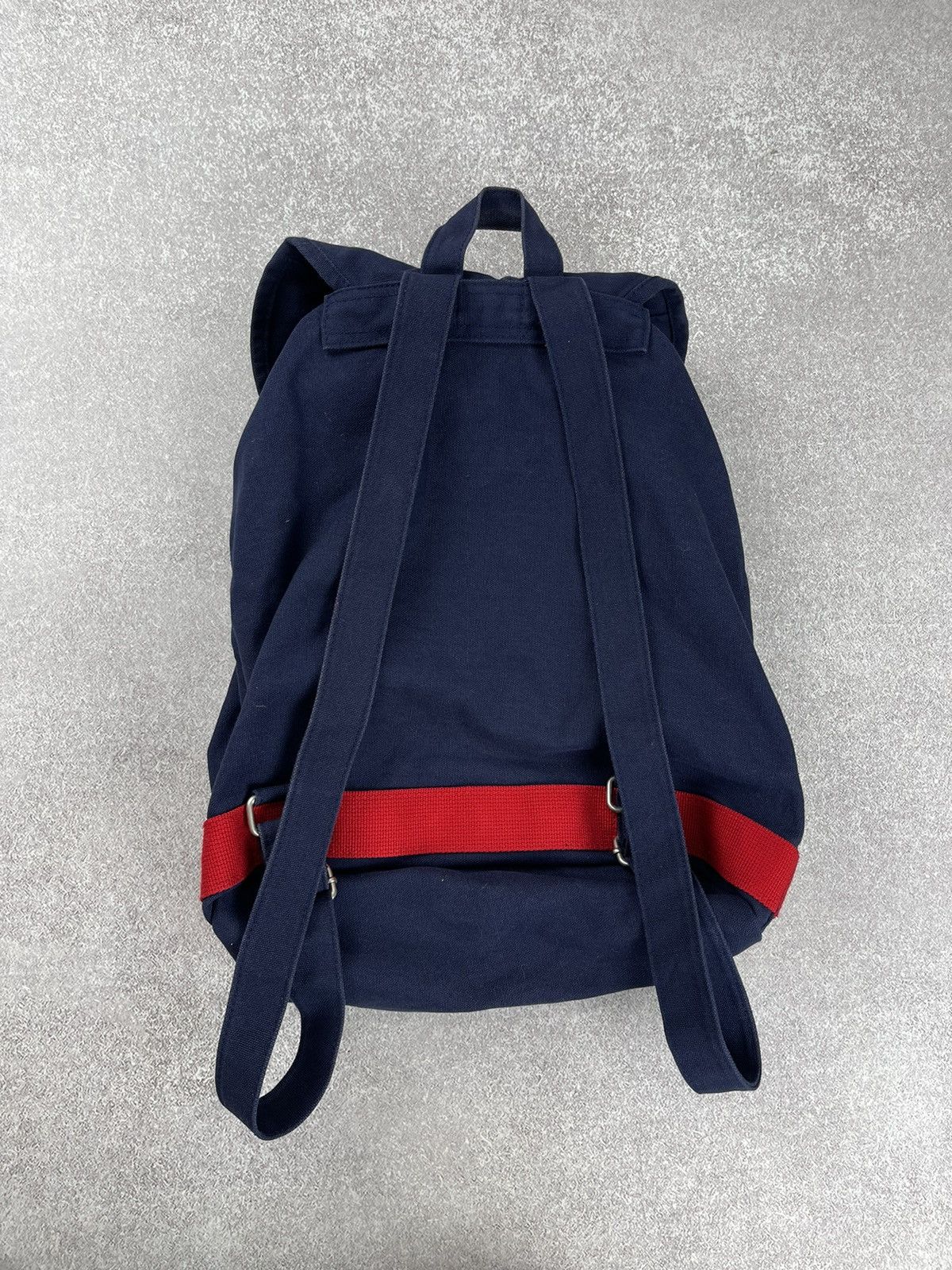 Tommy Hilfiger × Vintage Vintage Tommy Hilfiger Flag Canvas Backpack OS Size ONE SIZE - 7 Thumbnail