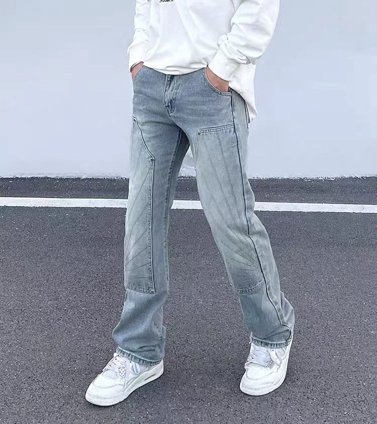 Jean × Vintage washed faded utility skate hiphop jeans Size US 28 / EU 44 - 2 Thumbnail