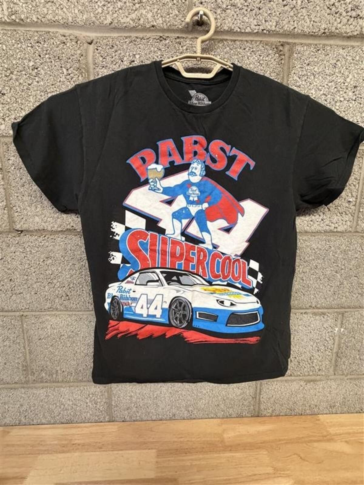 Pabst Blue Ribbon Pabst Blue Ribbon Racing T-Shirt Size L 2010s Car Graphic T Size ONE SIZE - 1 Thumbnail