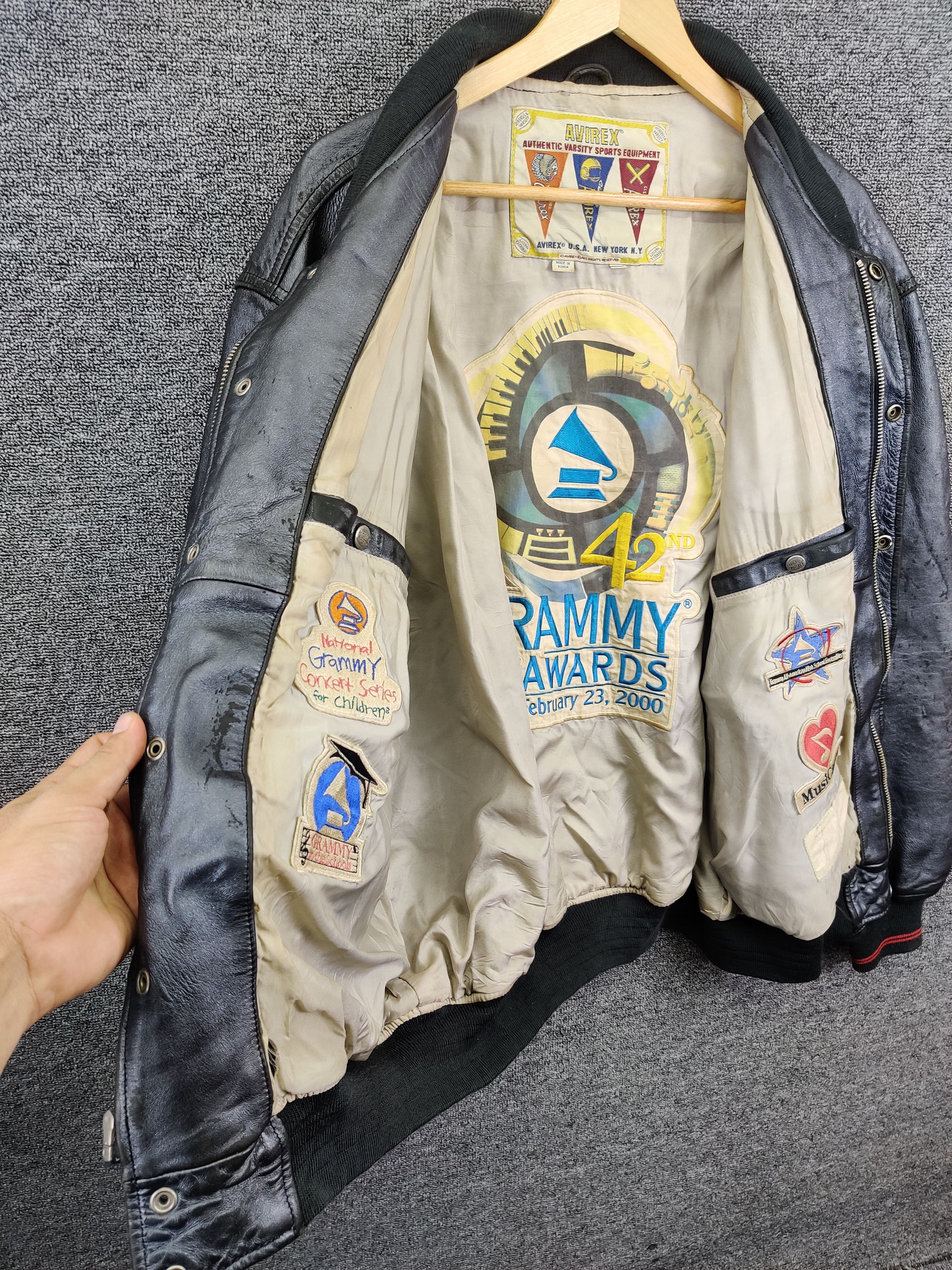 Avirex Vintage Avirex 42nd Grammy Awards Varsity Leather Jacket Size US XXL / EU 58 / 5 - 7 Thumbnail