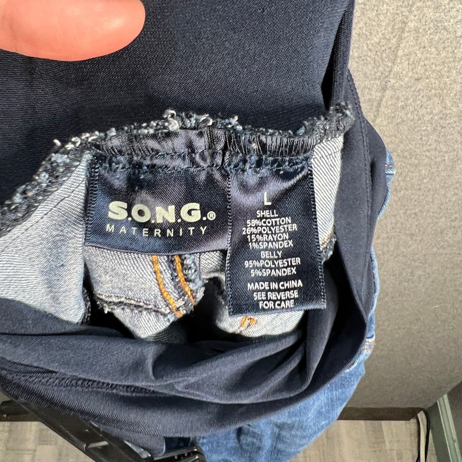 Other SONG Maternity Blue Jeans Women Size Large Size 38" / US 16 / IT 52 - 3 Thumbnail