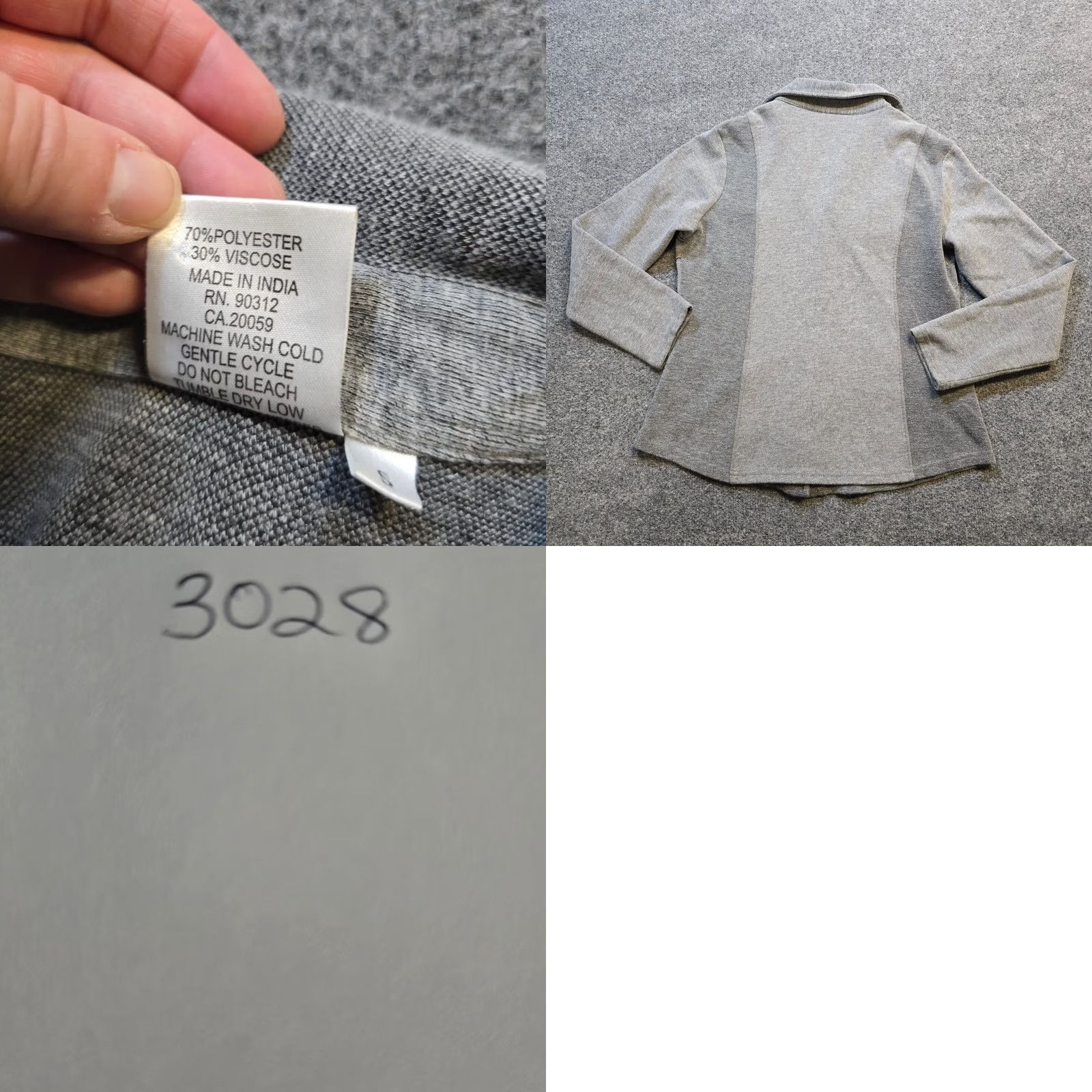 Vintage Parsley & Sage Cardigan Womens Size Small Gray Embroidered Button Front Casual Knit Top Size S / US 4 / IT 40 - 8 Thumbnail