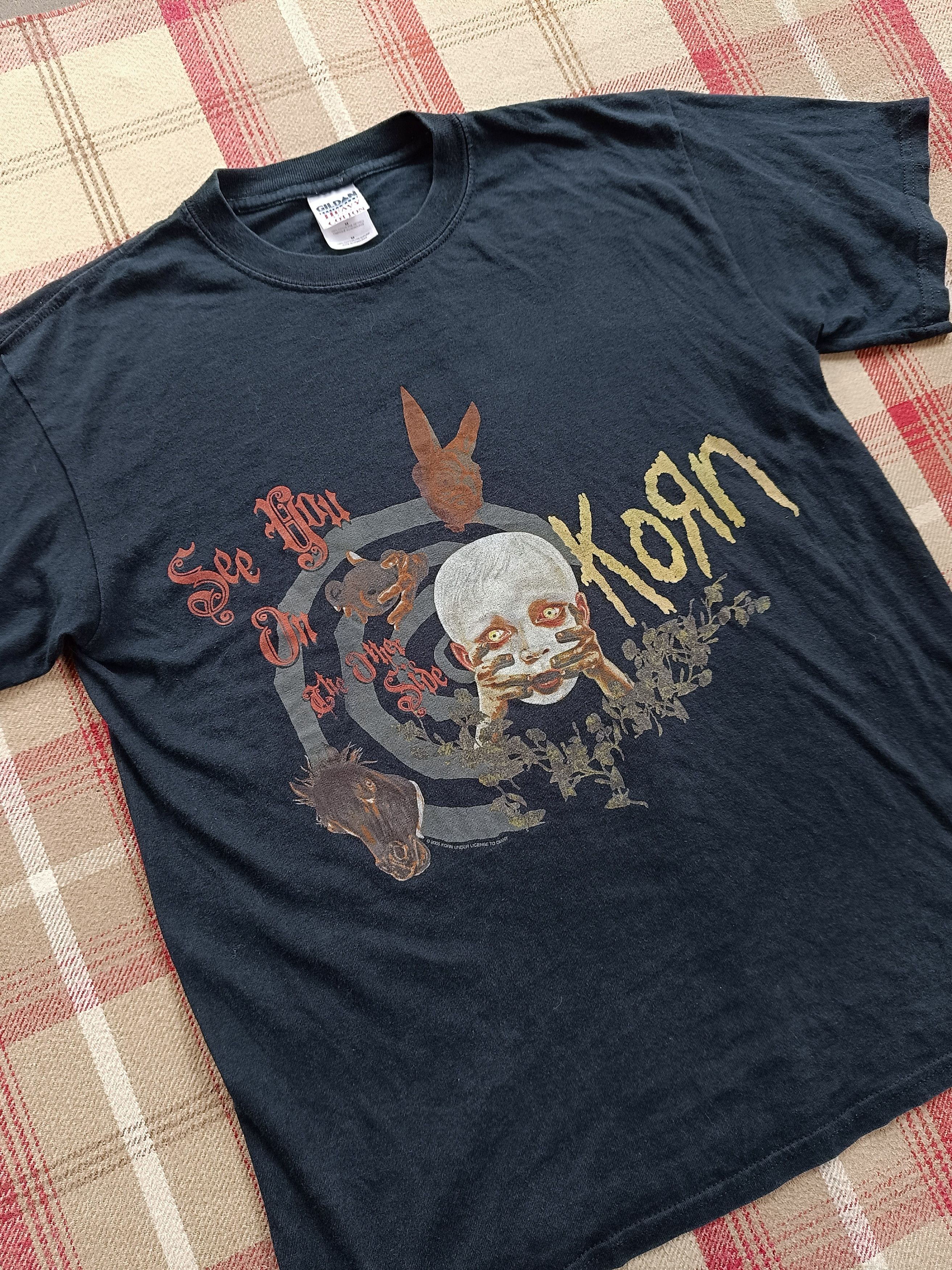 Band Tees × Gildan × Vintage Vintage Korn 2005 See You On The Other Side Shirt Rare Print Size US M / EU 48-50 / 2 - 4 Thumbnail