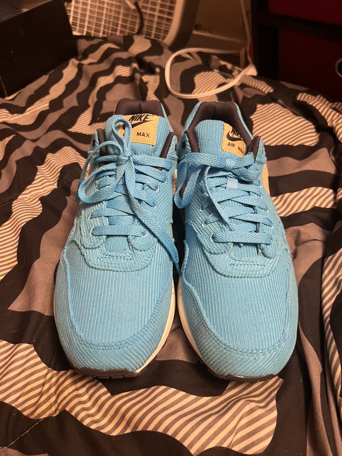 Nike Nike Air Max 1 Premium Corduroy Baltic Blue Size 10.5 US Size US 10.5 / EU 43-44 - 3 Thumbnail