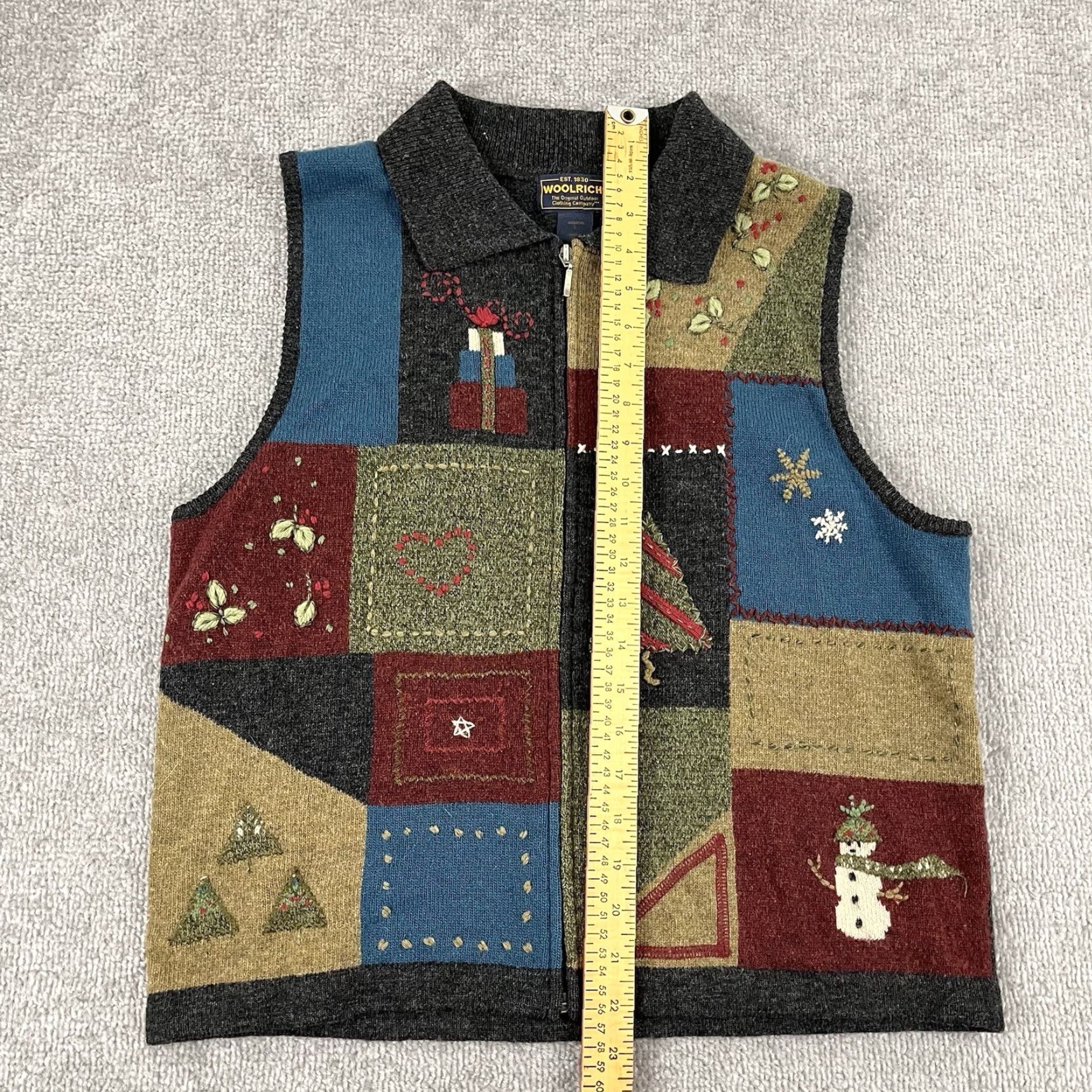 Vintage VINTAGE WOOLRICH Vest Womens Large Gray Fall Winter Holidays Grandma Retro 90s Size L / US 10 / IT 46 - 3 Thumbnail