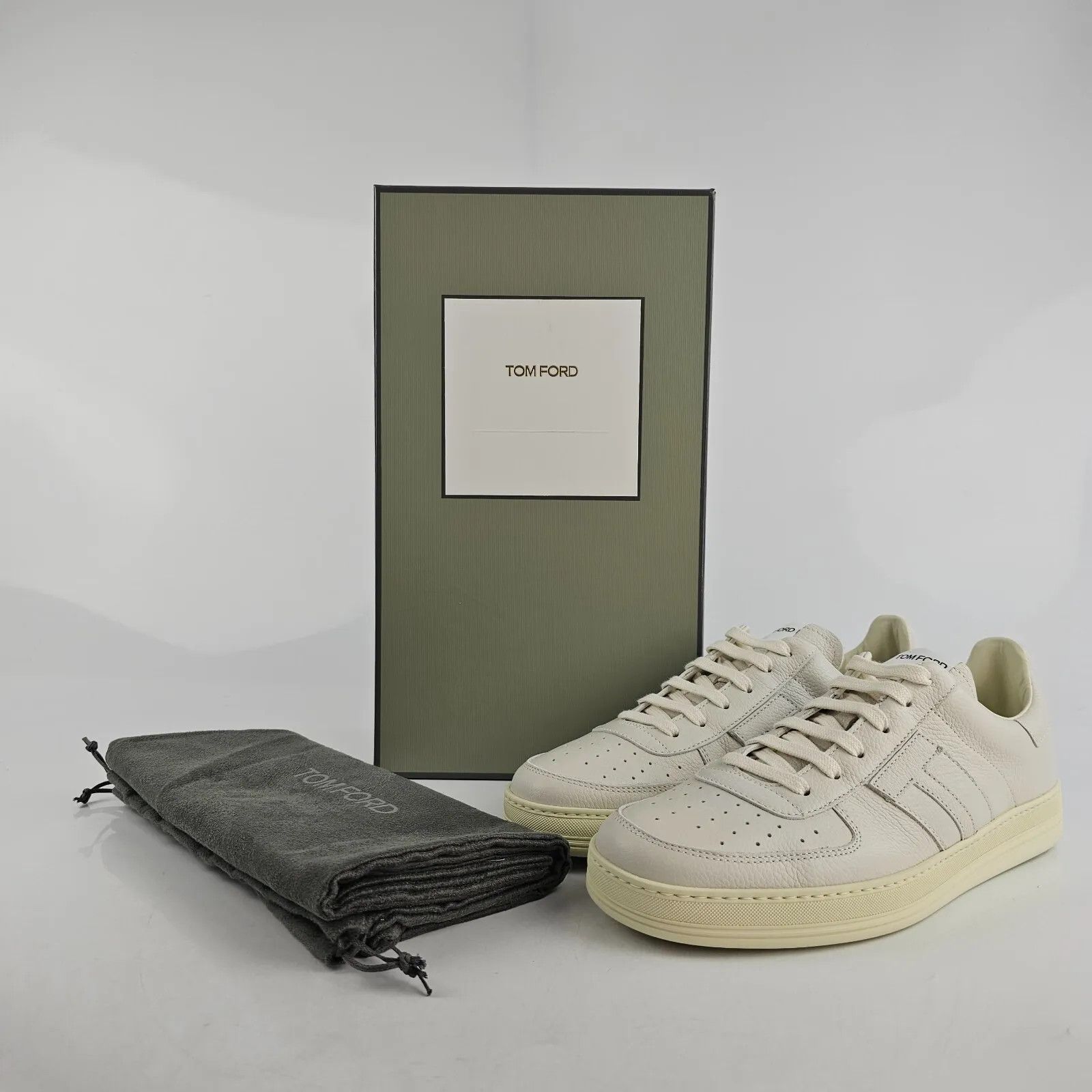 Tom Ford Tom Ford Radcliffe White Low Top Sneakers New Size US 12 / EU 45 - 10 Thumbnail