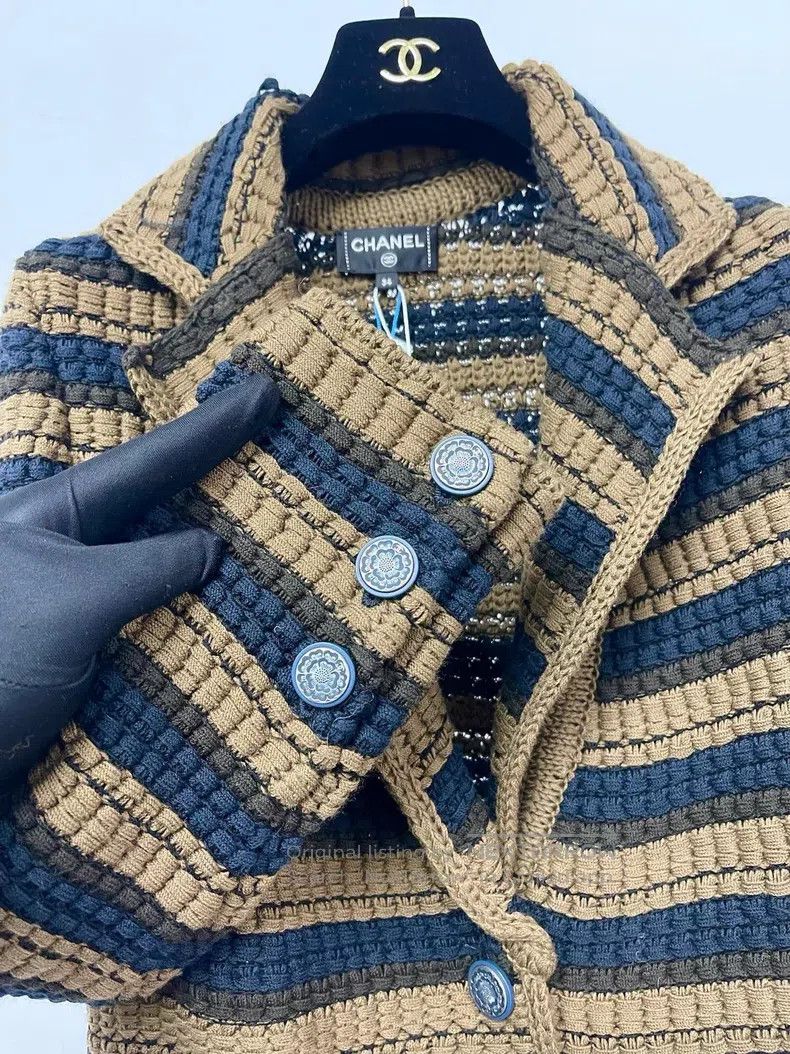 Chanel Chanel Station Series Striped Jacket Size XXS / US 00 / IT 34 - 3 Thumbnail