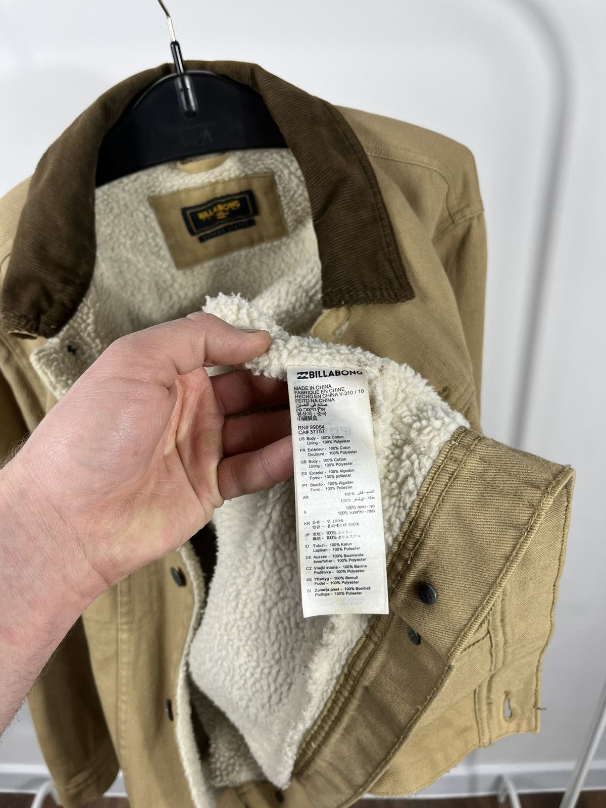 Billabong Billabong Barlow Sherpa Jacket Tan Trucker Size US L / EU 52-54 / 3 - 9 Thumbnail