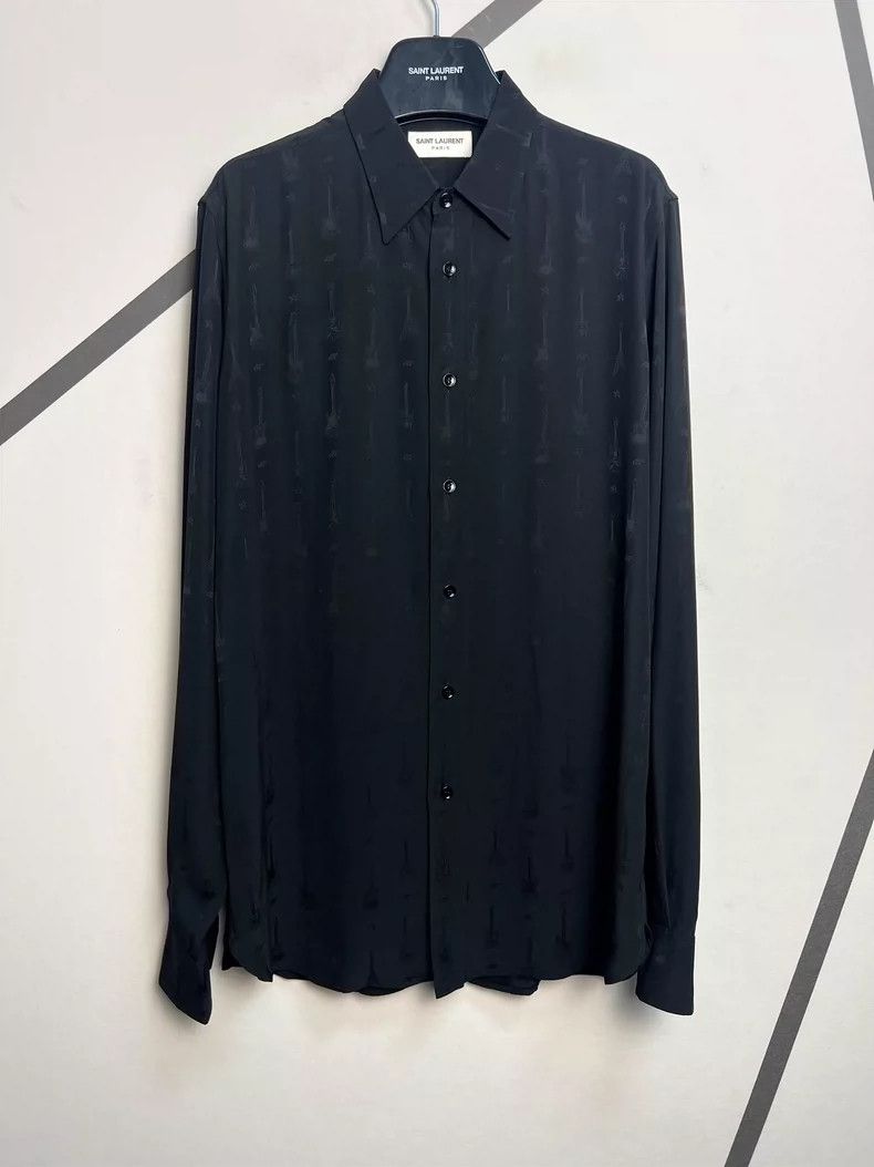 Saint Laurent Paris Saint Laurent ParisFall/Winter 15 Black Guitar Mulberry Si Size US XXS / EU 40 - 1 Thumbnail