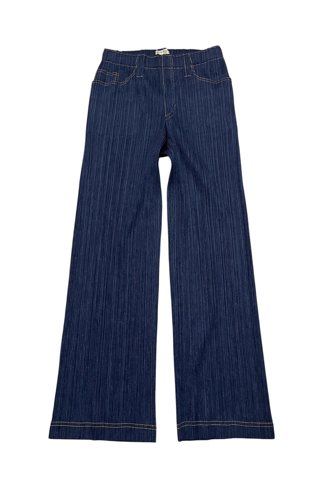 Pleats Please Issey Miyake Pleats Please Denim Transfer Trompe L'oeil Pants Size 34" / US 12 / IT 48 - 1 Thumbnail