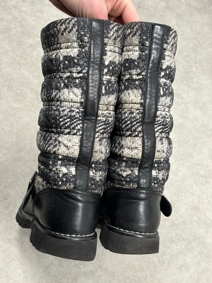 Chanel Chanel Black Leather Quilted Biker Boots Size US 8 / IT 38 - 11 Thumbnail