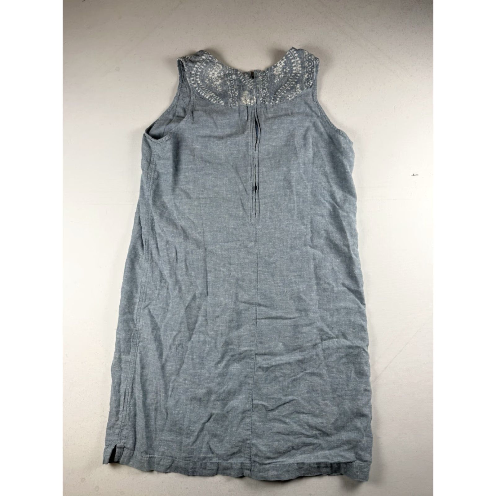 Patagonia Patagonia Women's Dress Island Hemp Shift Casual Knee Length Sleeveless Blue 8 Hemp Organic Cotton Bohemian Outdoors Size M / US 6-8 / IT 42-44 - 6 Thumbnail