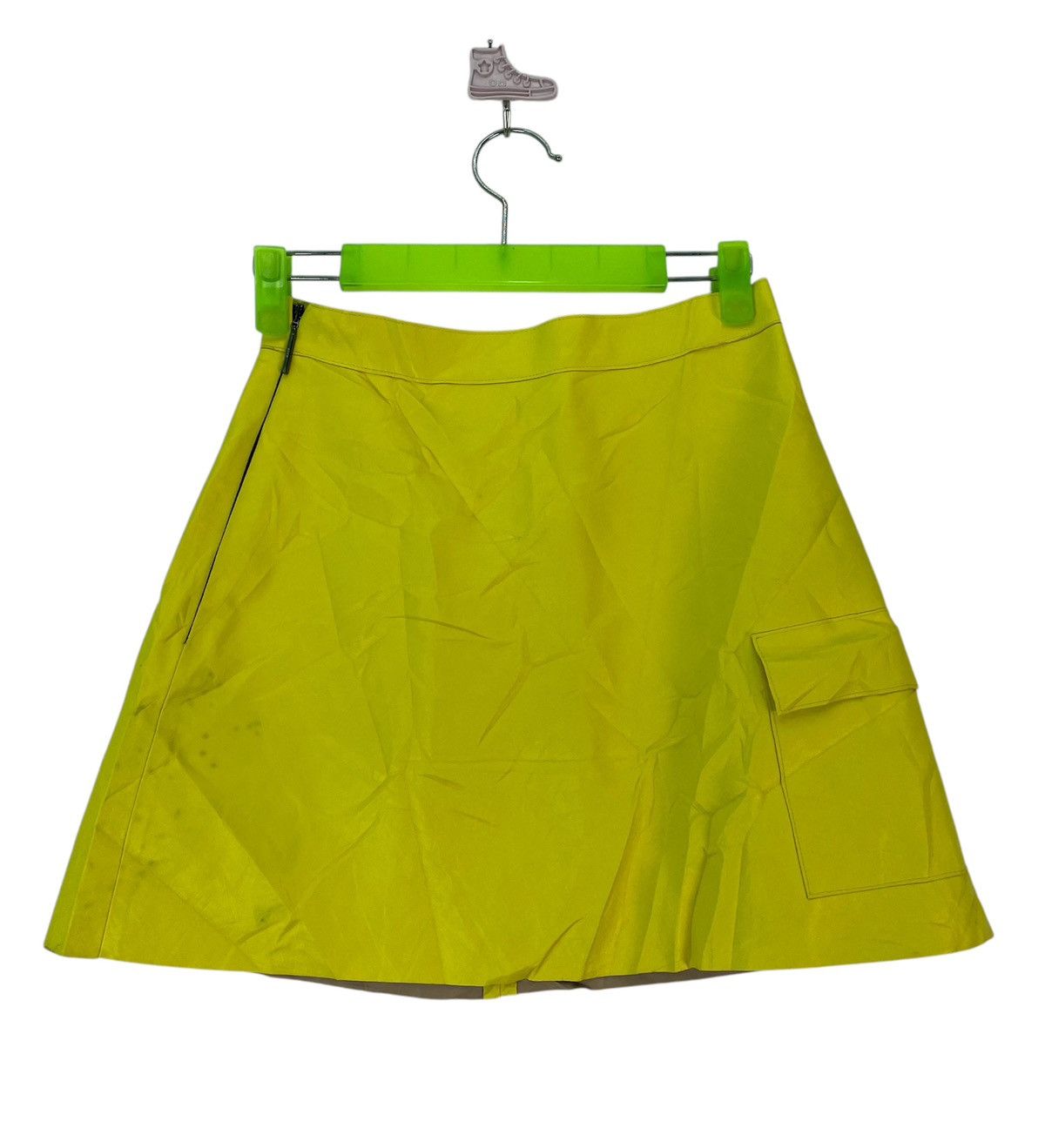 MSGM Rare MSGM mini skirt pocket neon yellow Size 27" / US 4 / IT 40 - 3 Thumbnail