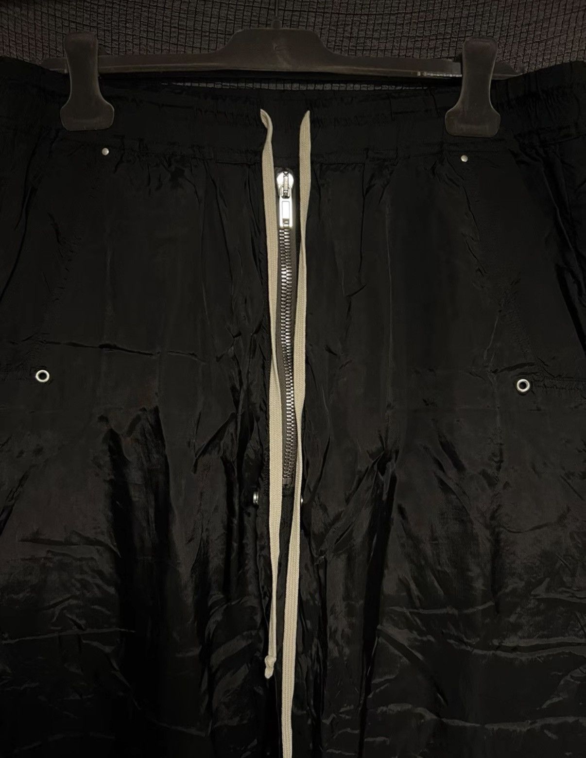 Rick Owens Rick Owens Main Line Cupro Destroyed Wide-Leg Pants Size US 36 / EU 52 - 3 Thumbnail