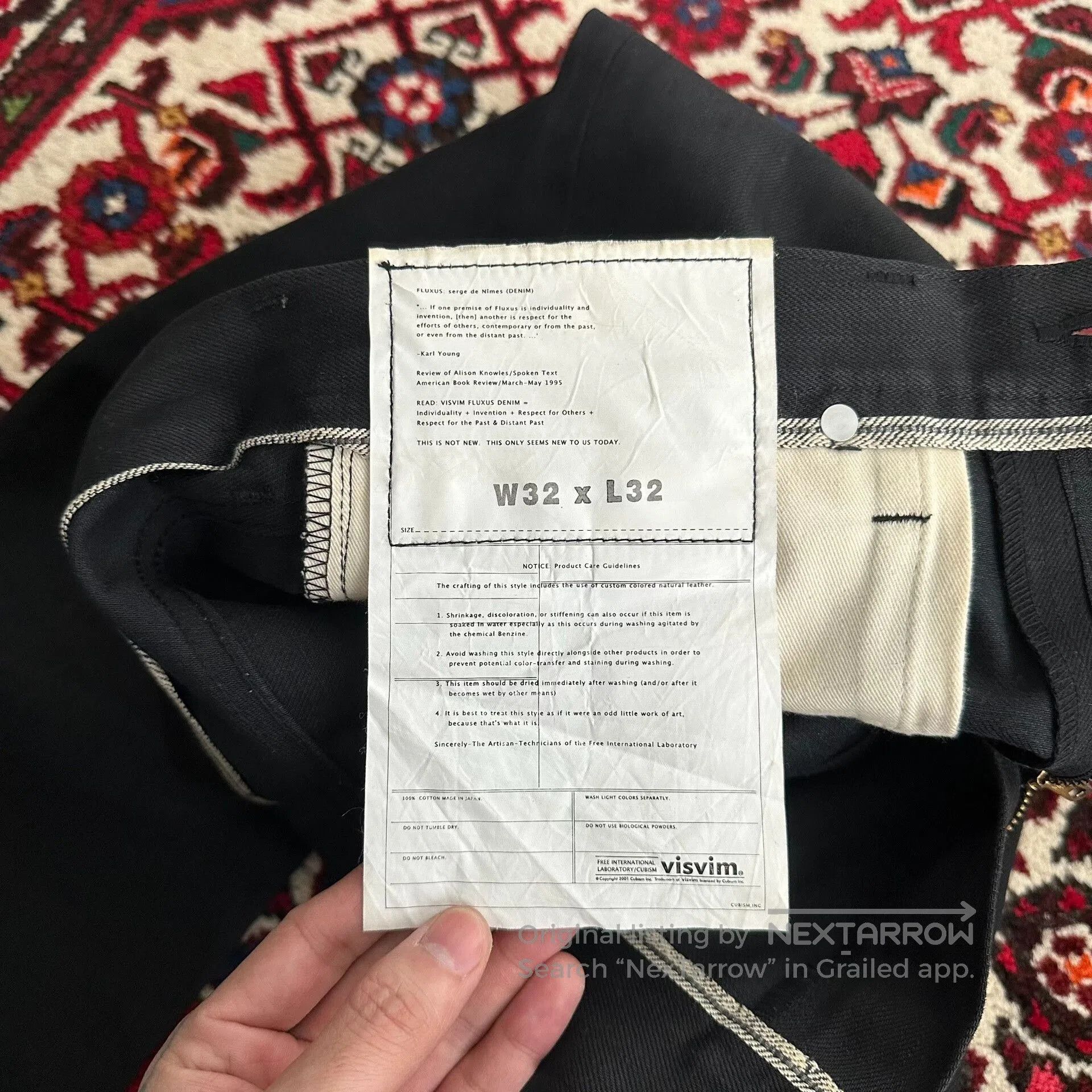 Visvim visvim black denim pants with snake skin texture. Size US 32 / EU 48 - 7 Thumbnail