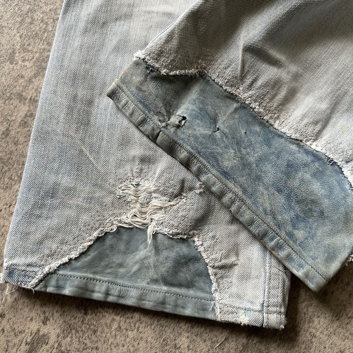 Isamu Katayama Backlash Isamu Katayama Backlash ‘Leather Repair’ Distressed Denim Size US 31 - 10 Thumbnail