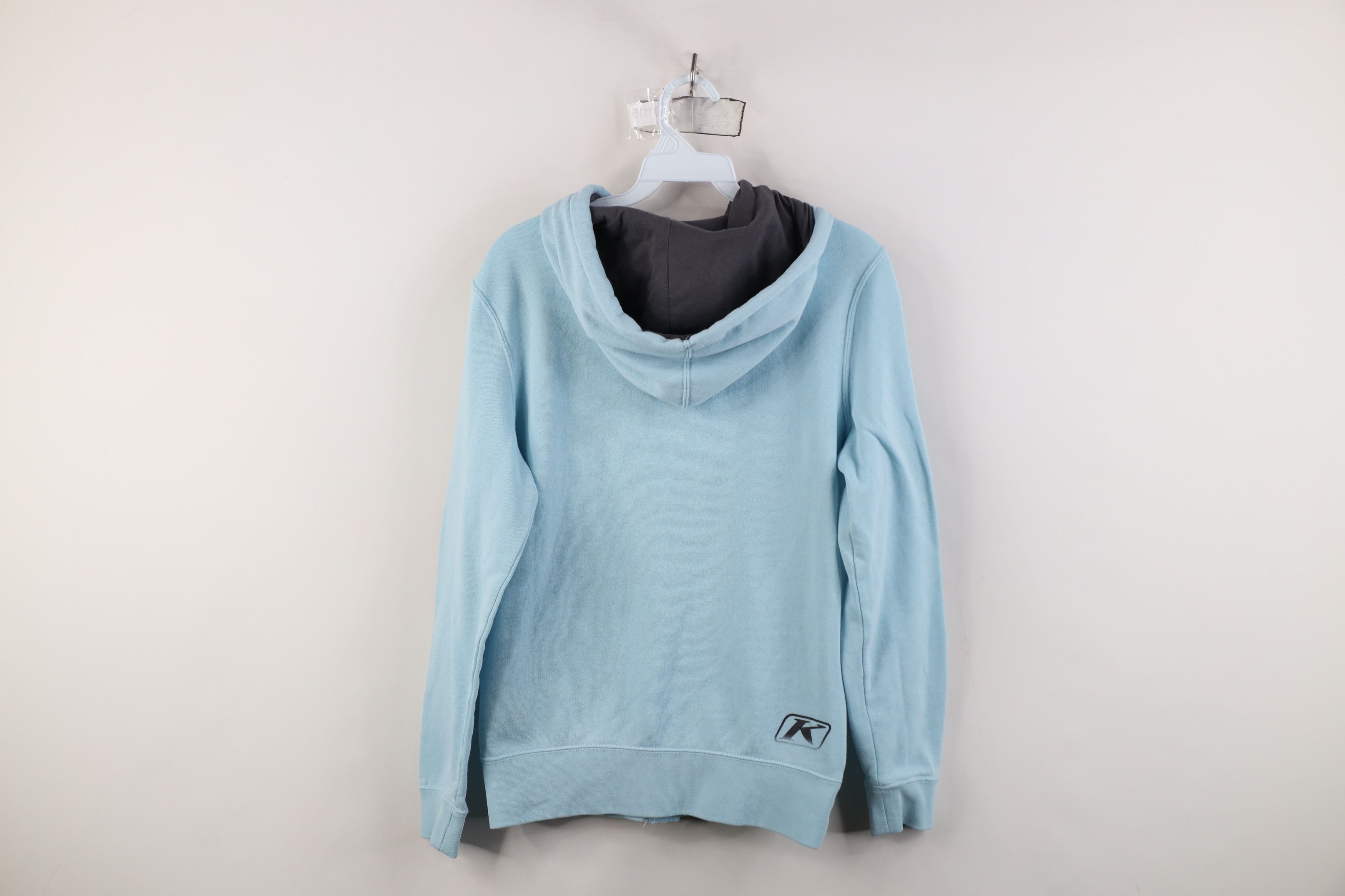 Vintage Klim Racing Spell Out Full Zip Hoodie Sweatshirt Light Blue Size XS / US 0-2 / IT 36-38 - 14 Thumbnail