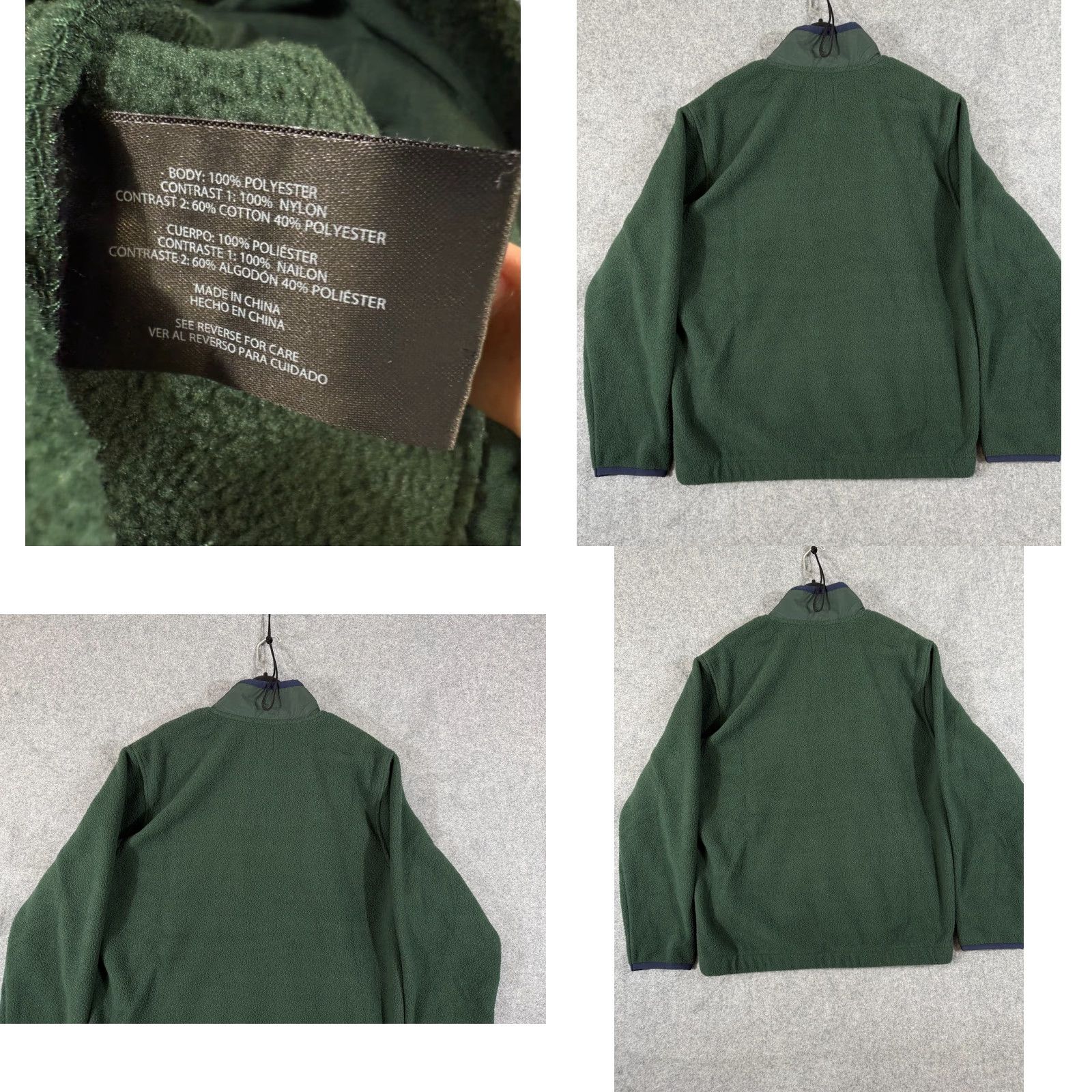 Gap Gap Sherpa Fleece Pullover Mens S Green Half-Zip Long Sleeve Stand-Up Neck NWT Vintage No Size US S / EU 44-46 / 1 - 8 Thumbnail