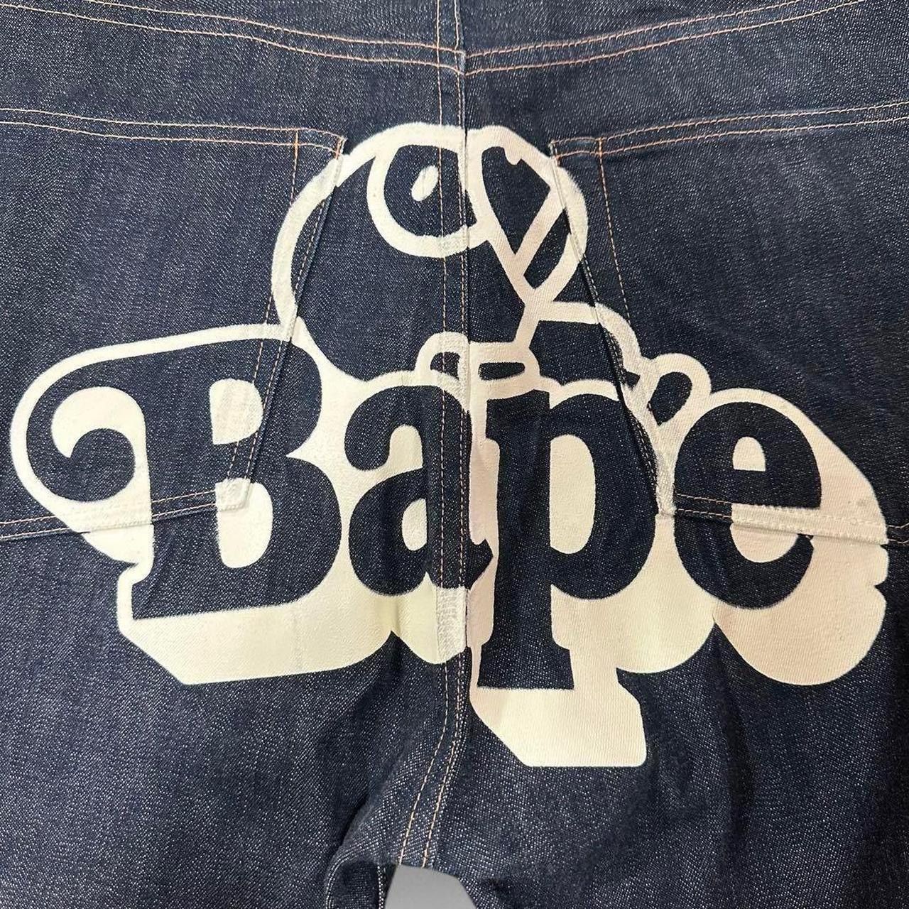 Bape × Nigo Bape Dark Wash Baby Milo Denim Jeans Size US 37 - 2 Thumbnail