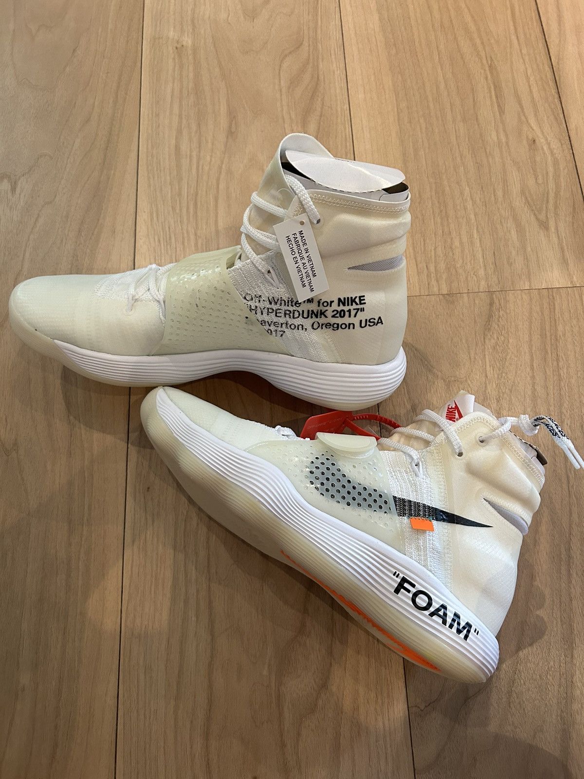 Nike Off White Nike x Off White React Hyperdunk 2017 Grailed