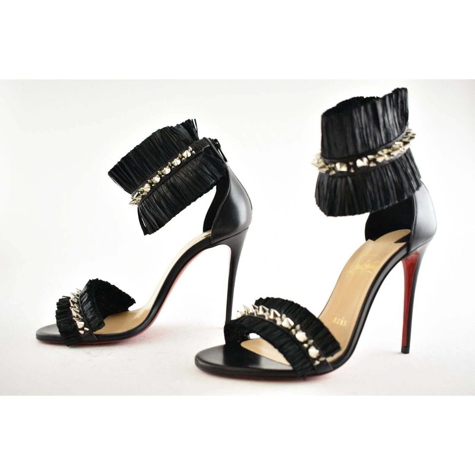Christian Louboutin Christian Louboutin Poupedou 100 Raffia Sandal Heel Pump 35 Size US 5 / IT 35 - 9 Thumbnail