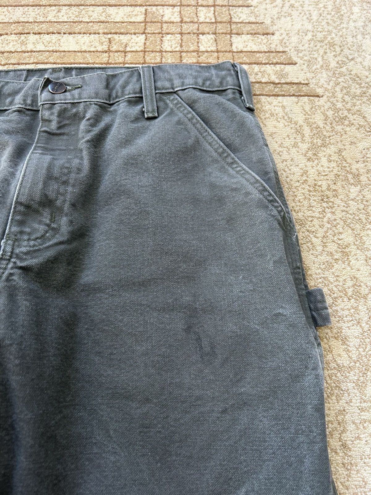 Carhartt Carhartt Faded Moss Green Carpenter Pants Size US 31 - 9 Thumbnail