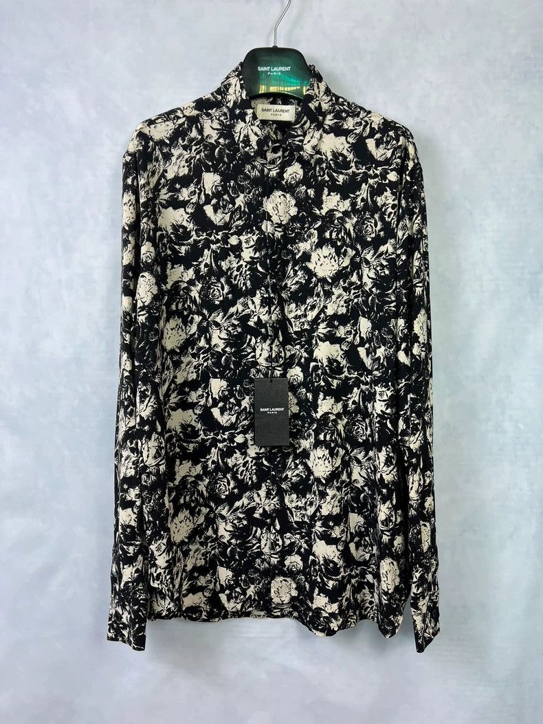 Yves Saint Laurent Saint Laurent size 39 22ss mulberry silk French rose shirt Size US M / EU 48-50 / 2 - 1 Thumbnail
