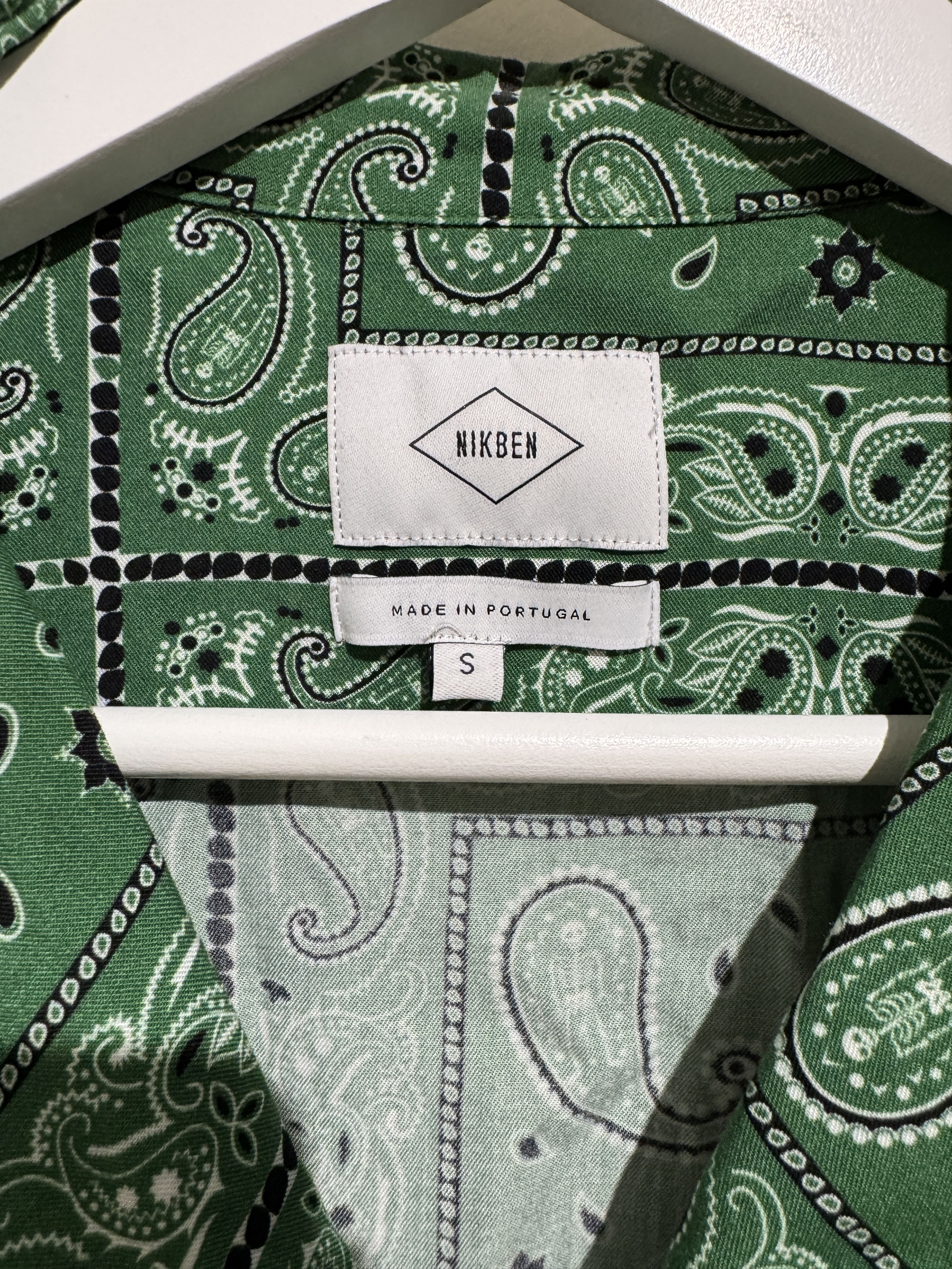 Vintage NikBen Green Bandana Print Camp Collar Shirt Size US S / EU 44-46 / 1 - 2 Thumbnail