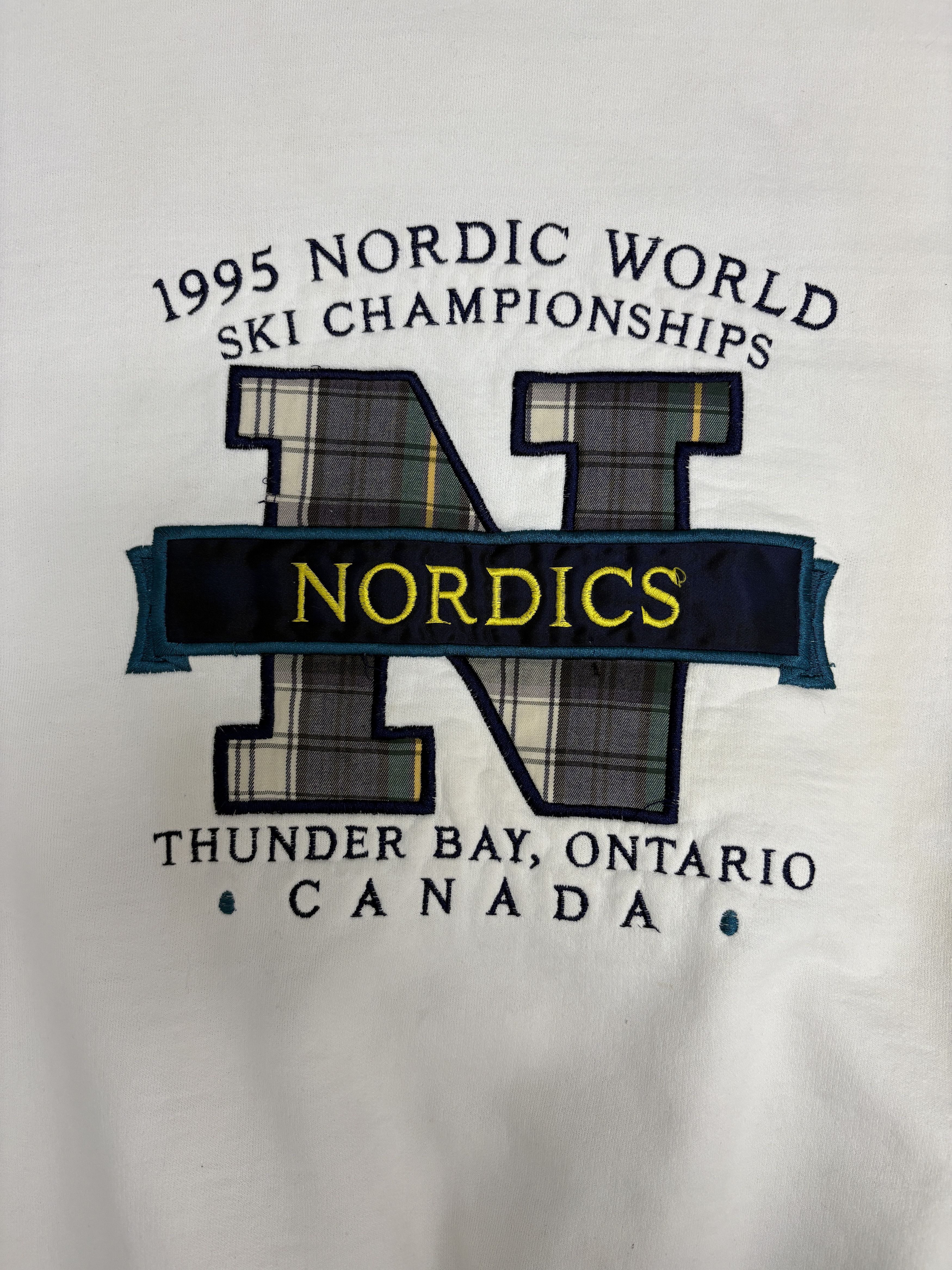 Vintage 1995 Nordic World Ski Championship Vintage White Crewneck Size US XL / EU 56 / 4 - 2 Thumbnail
