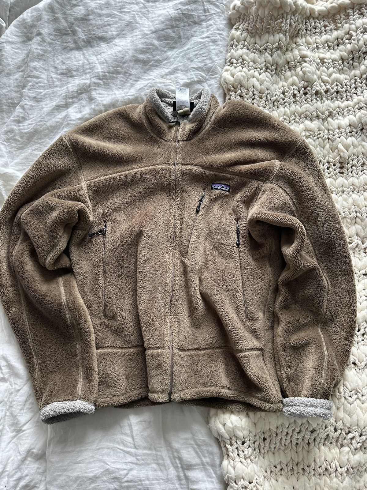 image of Patagonia R4 Fleece Jacket in Brown, Men's (Size Medium)