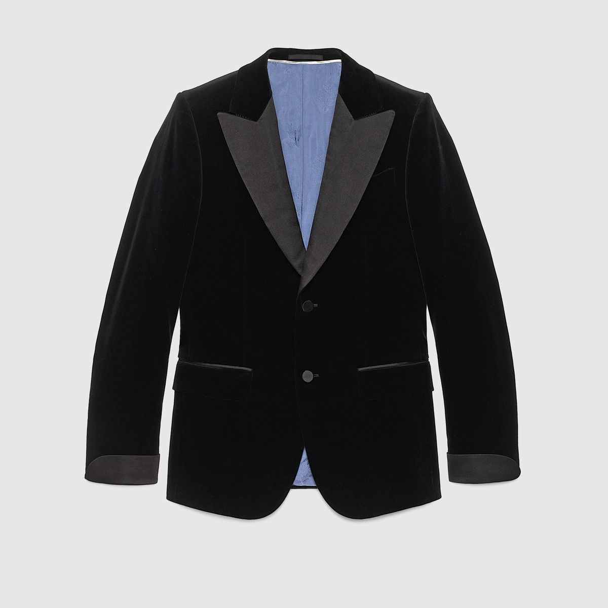 Gucci oc11z1025 Fitted Velvet Jacket in Black Size US XL / EU 56 / 4 - 1 Thumbnail