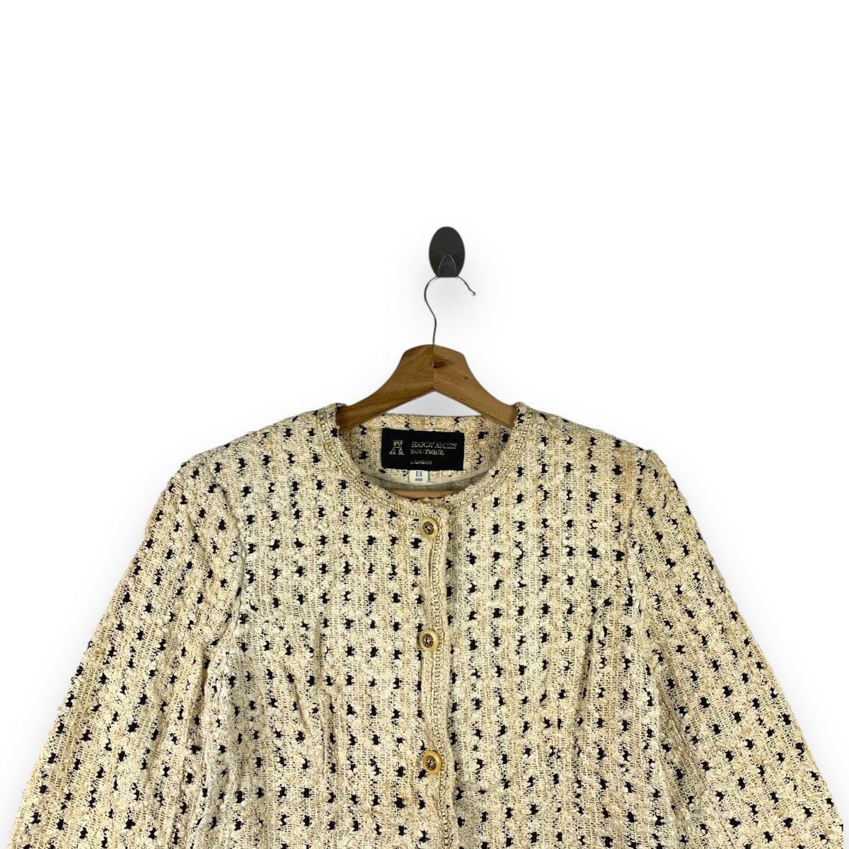 Hardy Amies Vintage HARDY AMIES BOUTIQUE LONDON Tweed Boucle Size S / US 4 / IT 40 - 2 Thumbnail