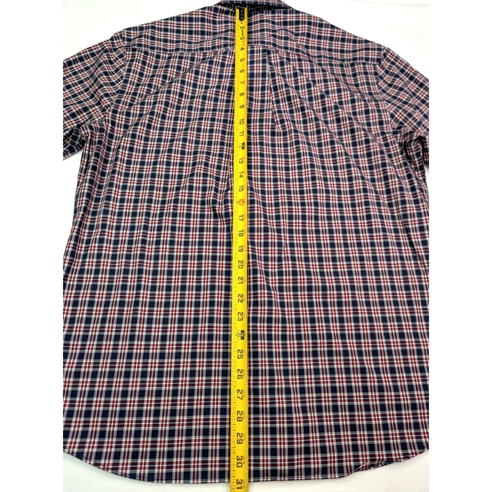 Jos. A. Bank Jos. A. Bank Travelers Collection Button-Up Shirt Men L Plaid Red Blue Seasonal All Seasons, Fall Winter, Spring, Travel, Pocketed, Regular Fit Size US L / EU 52-54 / 3 - 7 Thumbnail