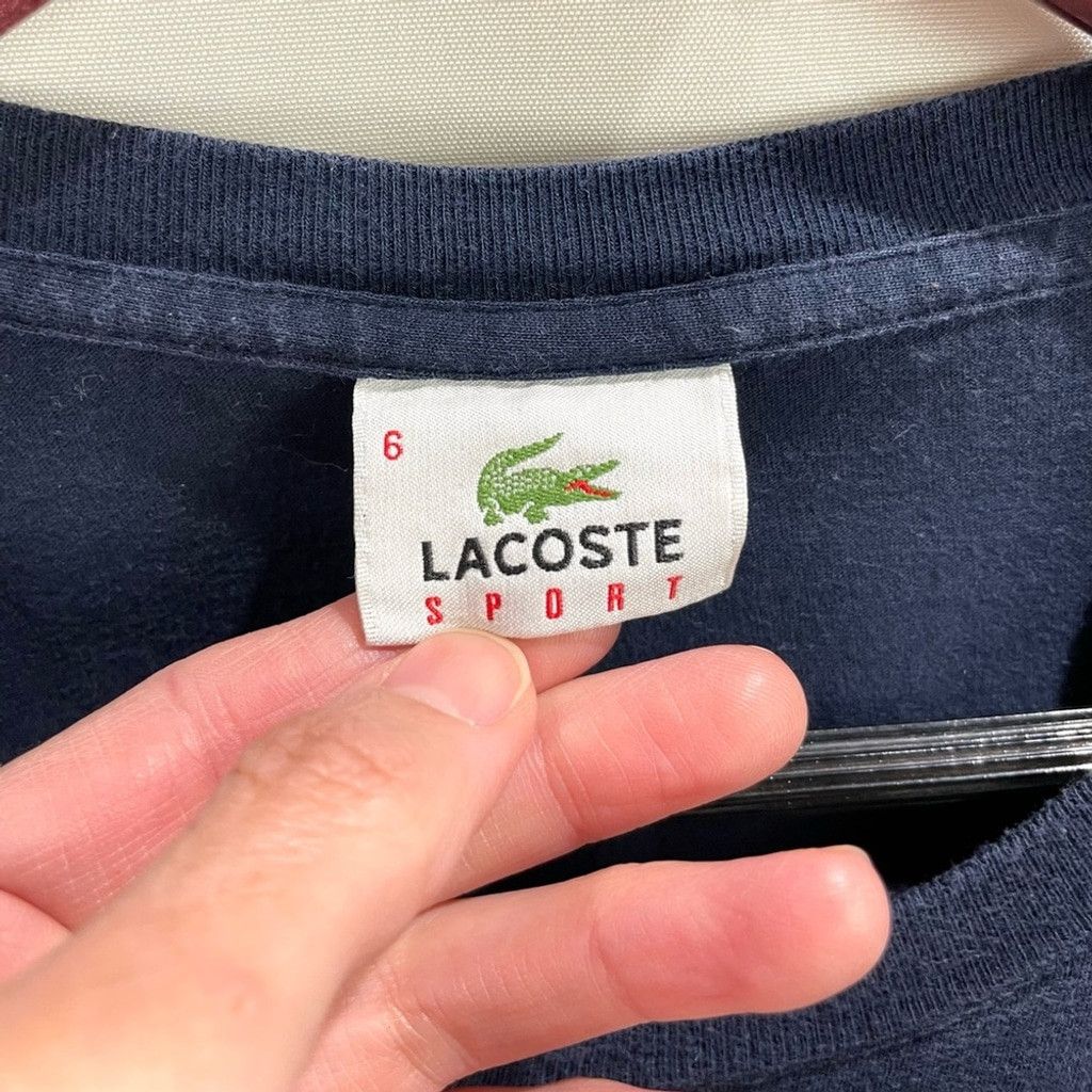 Lacoste Lacoste Sport Croc Print Navy Cotton Crewneck T Shirt Size 6 Size US XL / EU 56 / 4 - 4 Thumbnail
