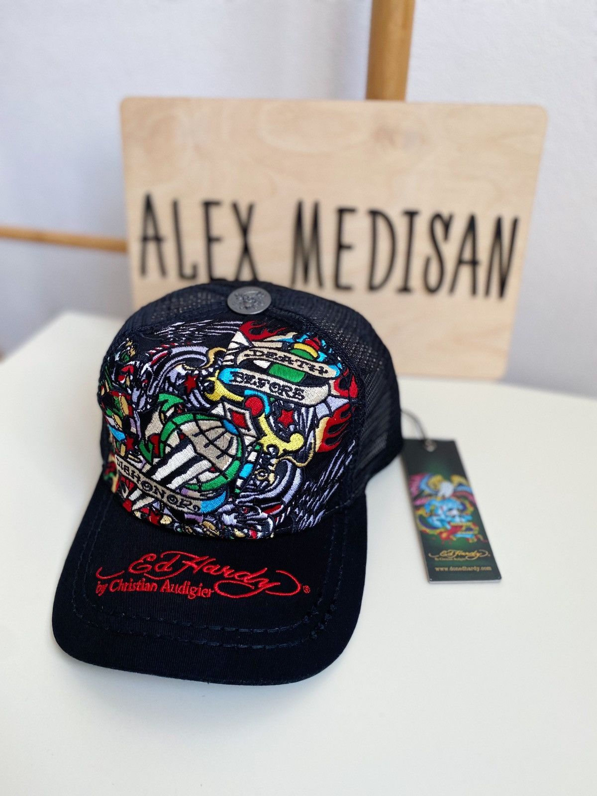 Ed Hardy Ed Hardy Cristian Audigier Death before dollars cap Size ONE SIZE - 2 Thumbnail