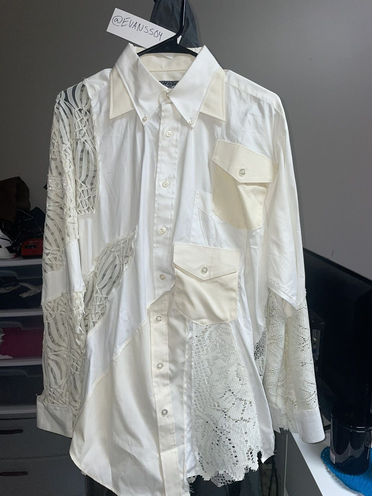 Designer 1/1 Cory Infinite Lace Collared Shirt SS2021 Size US L / EU 52-54 / 3 - 7 Thumbnail