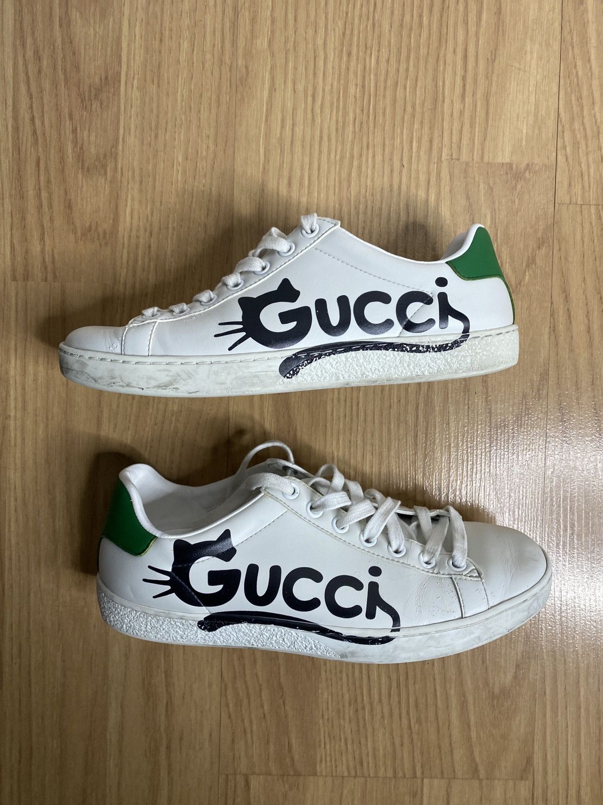 Gucci Gucci Wmns Ace “Kitten Logo” Size US 5 / IT 35 - 1 Thumbnail