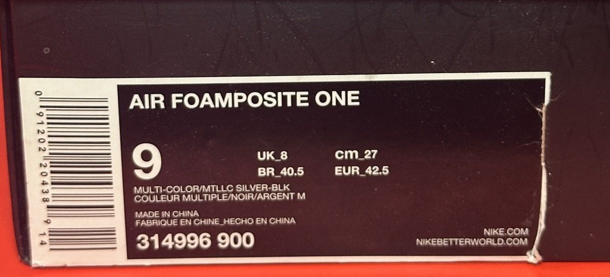 Nike Size 9 - Nike Air Foamposite One Hologram Size US 9 / EU 42 - 8 Thumbnail