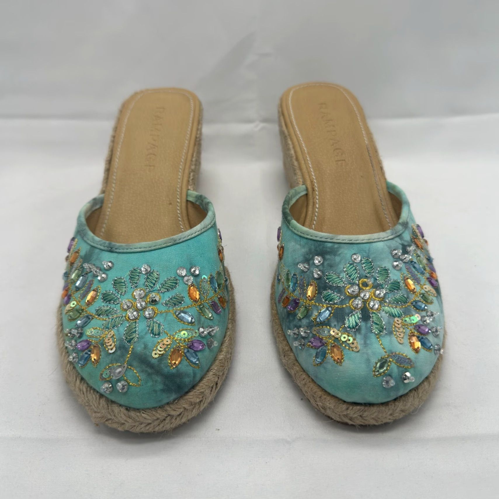Vintage VINTAGE Rampage Espadrille Sandals 9 Wedge Boho Hippie Grunge Fairy Bohemian Sandals & Flip Flops Womens Size US 9 / IT 39 - 2 Thumbnail