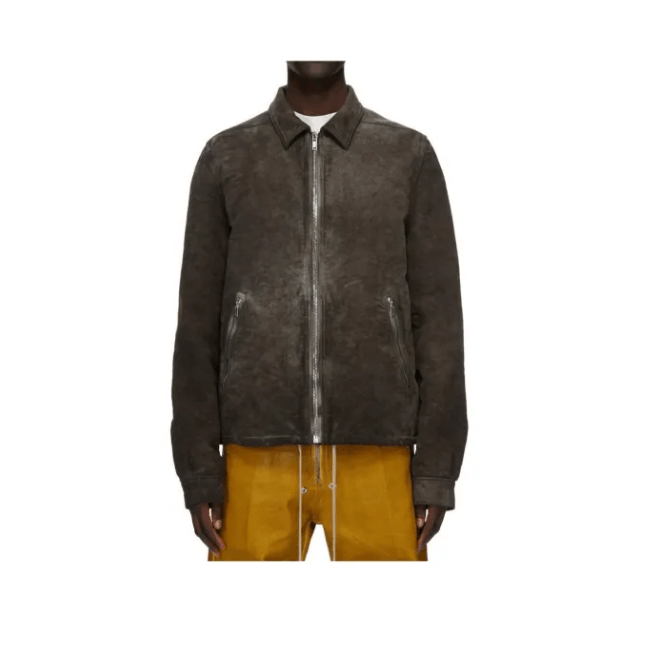 Rick Owens Rick Owens Grey Suede Zip Jacket Size US M / EU 48-50 / 2 - 1 Thumbnail