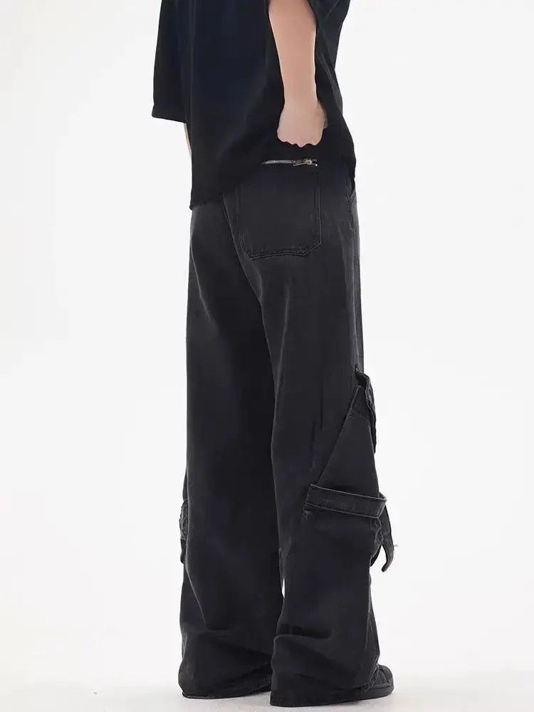 Japanese Brand Black vintage street hip hop baggy jeans Size US 30 / EU 46 - 5 Thumbnail
