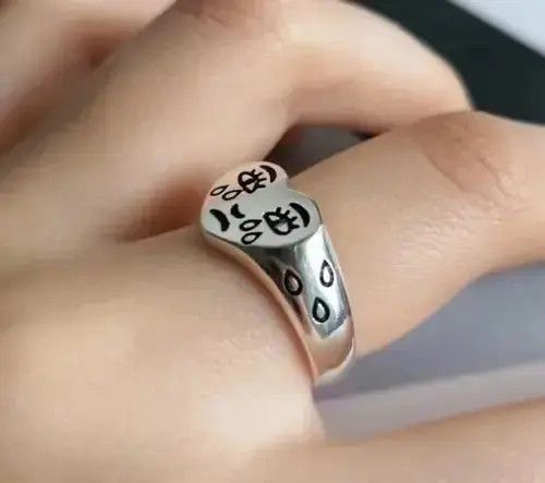 Other Silver color crying heart ring Size ONE SIZE - 4 Thumbnail