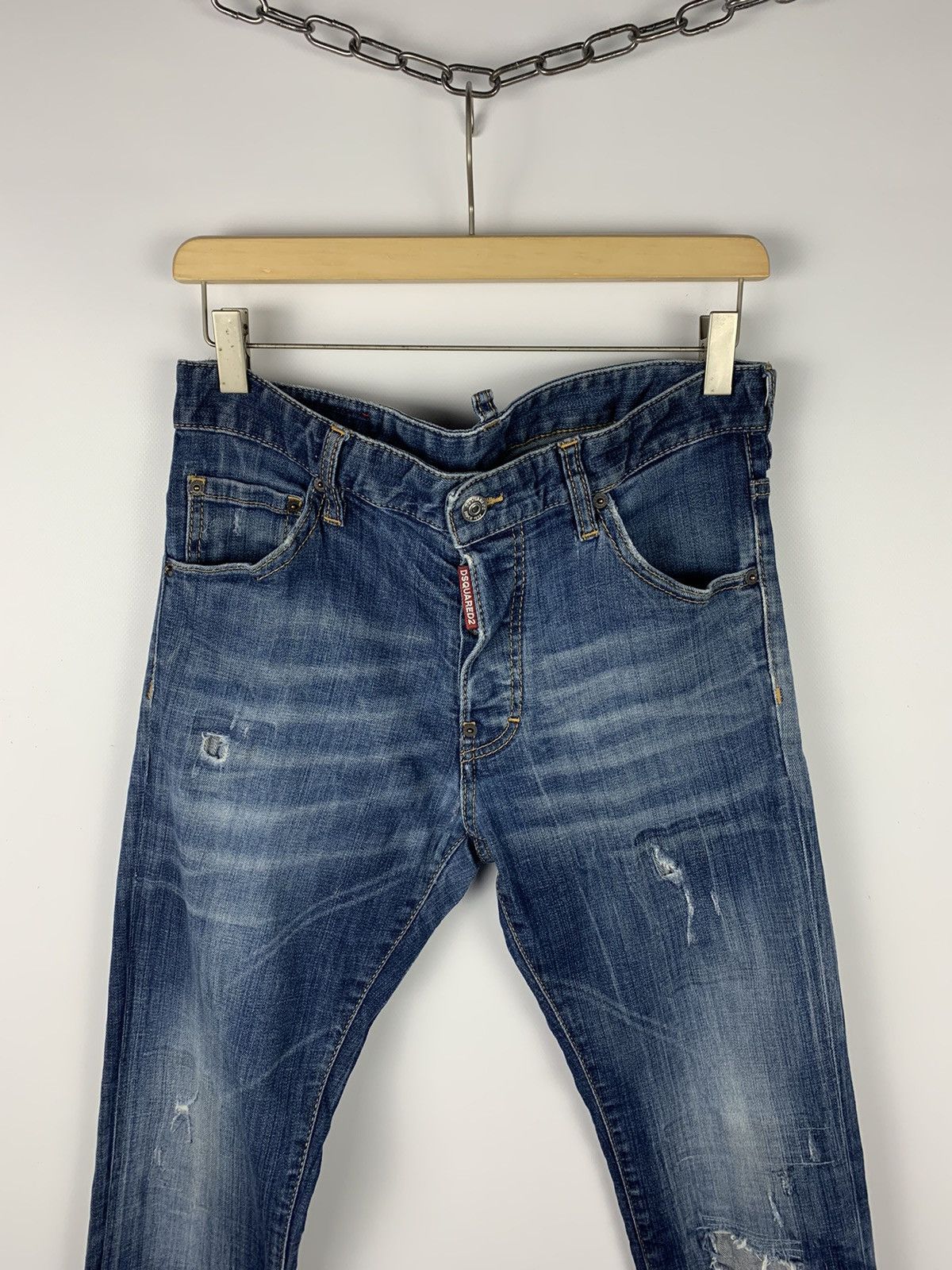 Dsquared2 Men’s Dsquared2 DSQ2 Skinny Jeans Size 46 Blue Y2K Italy Size US 30 / EU 46 - 2 Thumbnail