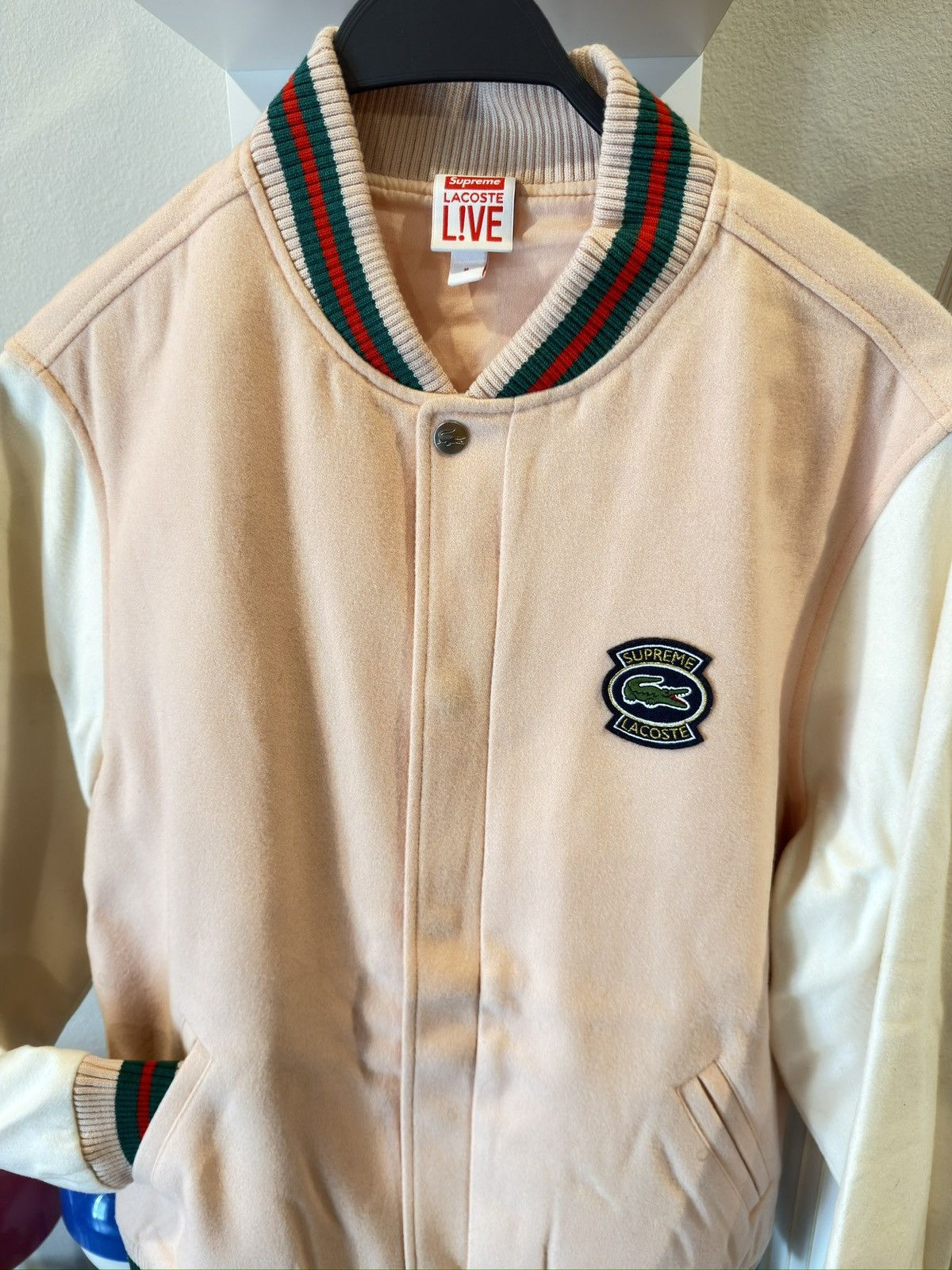 Lacoste × Supreme Supreme x Lacoste Wool Varsity Jacket Size US M / EU 48-50 / 2 - 1 Thumbnail