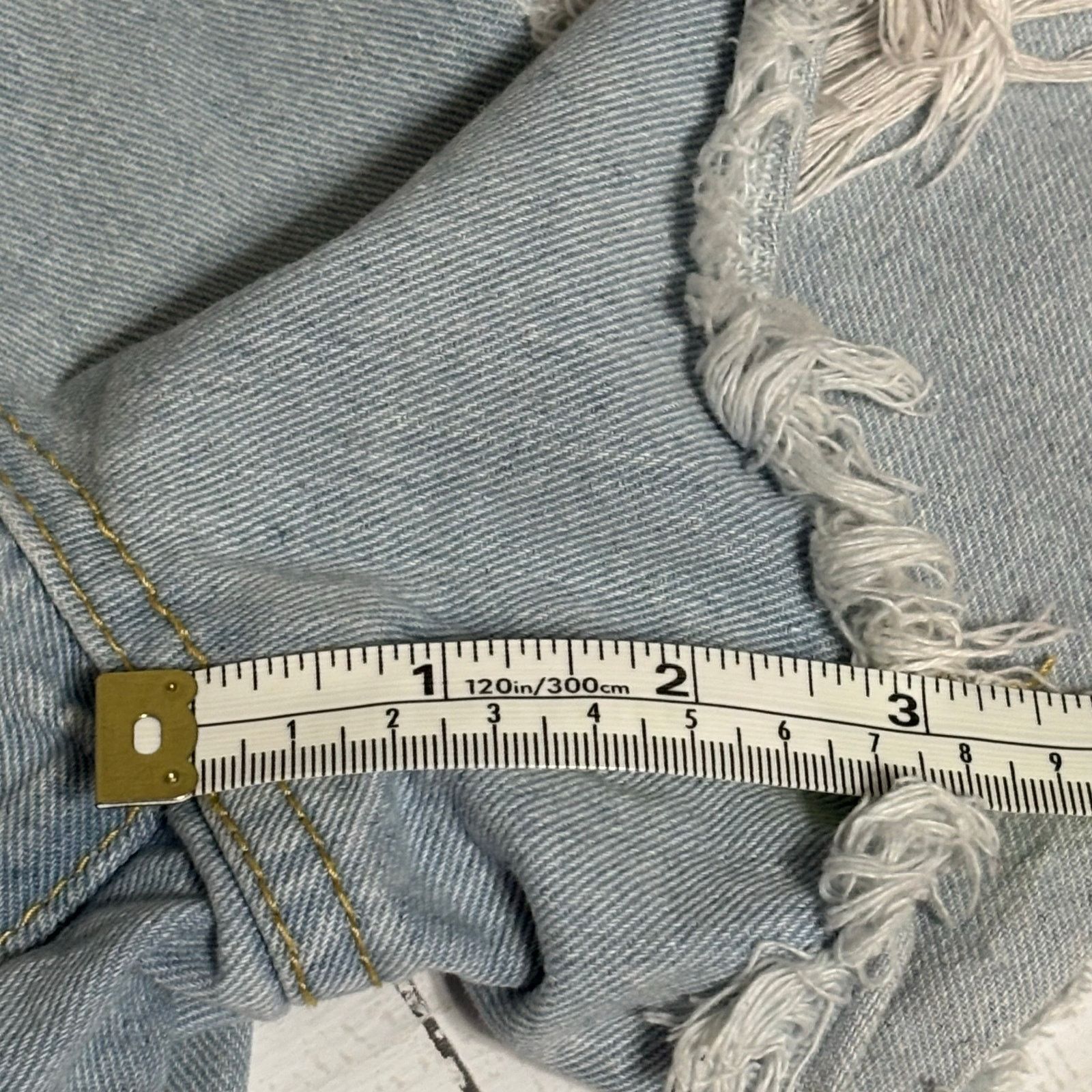 Other Denim Blvd Blue Light Wash Distressed Shorts Size Small Size 27" / US 4 / IT 40 - 3 Thumbnail