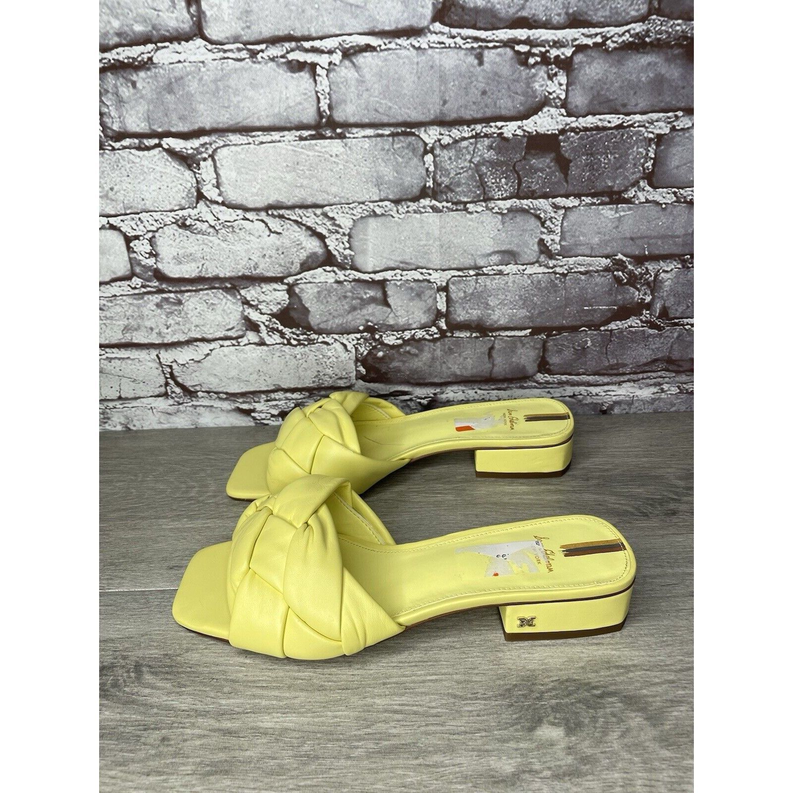Sam Edelman Sam Edelman Dawson Yellow Knot Leather Slides Heel Sandals W Size US 10 / IT 40 - 13 Thumbnail