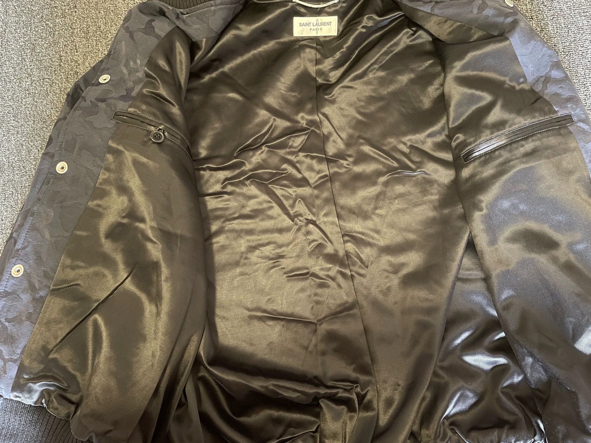 Saint Laurent Paris Saint Laurent YSL Camouflage Baseball Jacket, Size L / US 10 / IT 46 - 5 Thumbnail